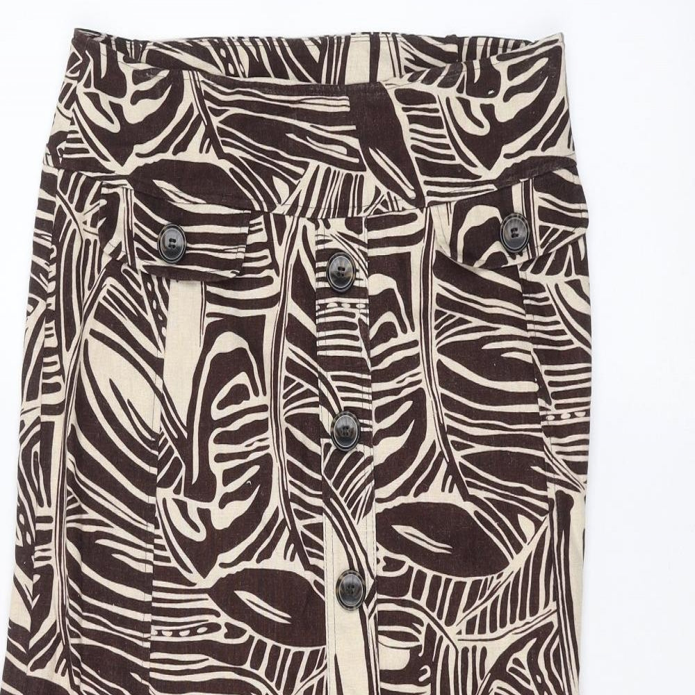 EWM Womens Brown   A-Line Skirt Size 10