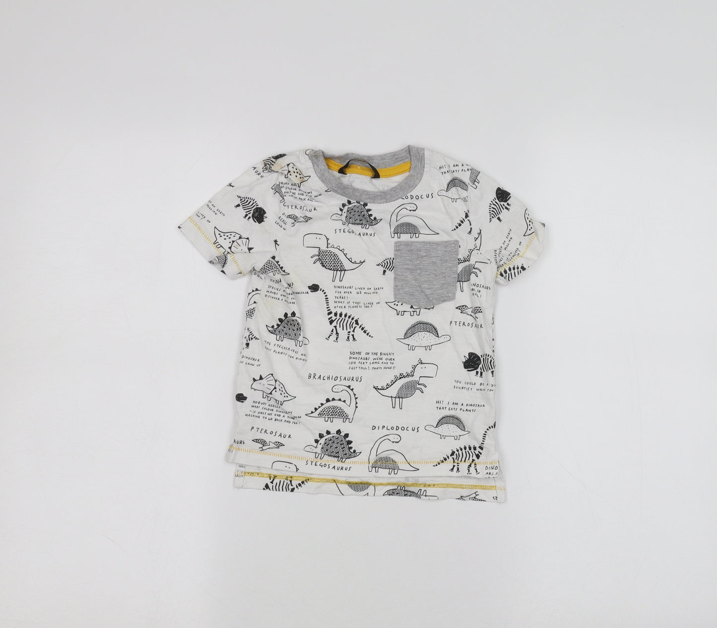 George Boys White   Basic T-Shirt Size 2-3 Years