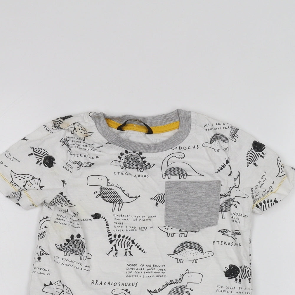 George Boys White   Basic T-Shirt Size 2-3 Years