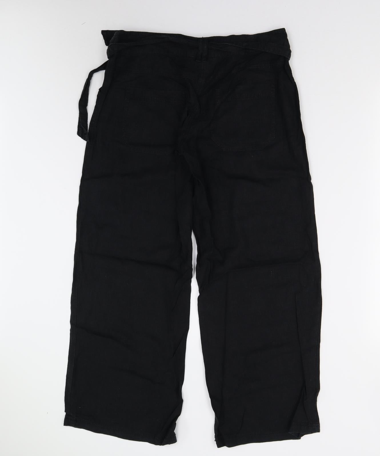 Next Petite Womens Black   Trousers  Size 12 L28 in