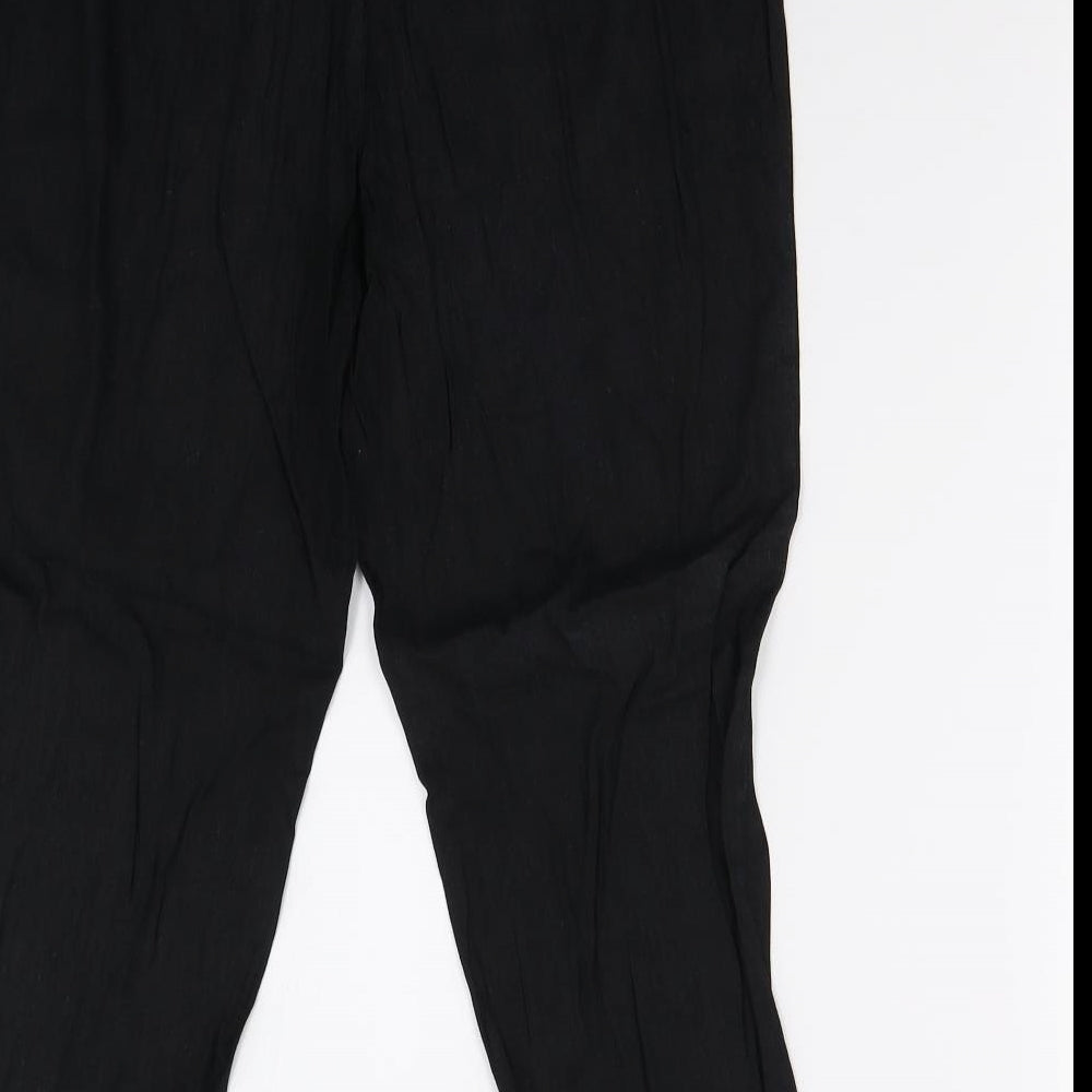 M&S Womens Black   Trousers  Size 14 L23 in - Short
