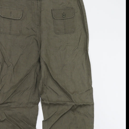 M&S Womens Green   Trousers  Size 14 L29 in