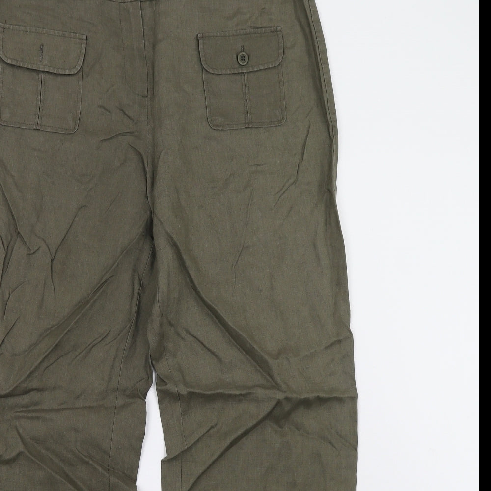 M&S Womens Green   Trousers  Size 14 L29 in