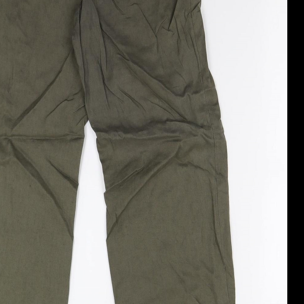 M&S Womens Green   Trousers  Size 14 L29 in
