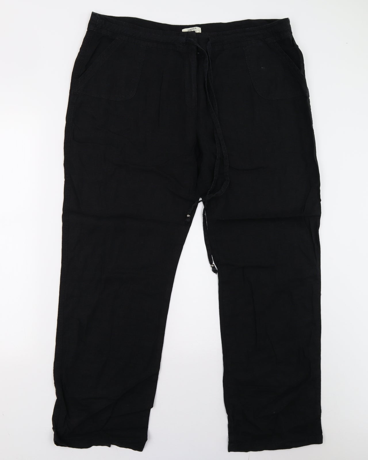 Papaya Womens Black   Trousers  Size 18 L30 in