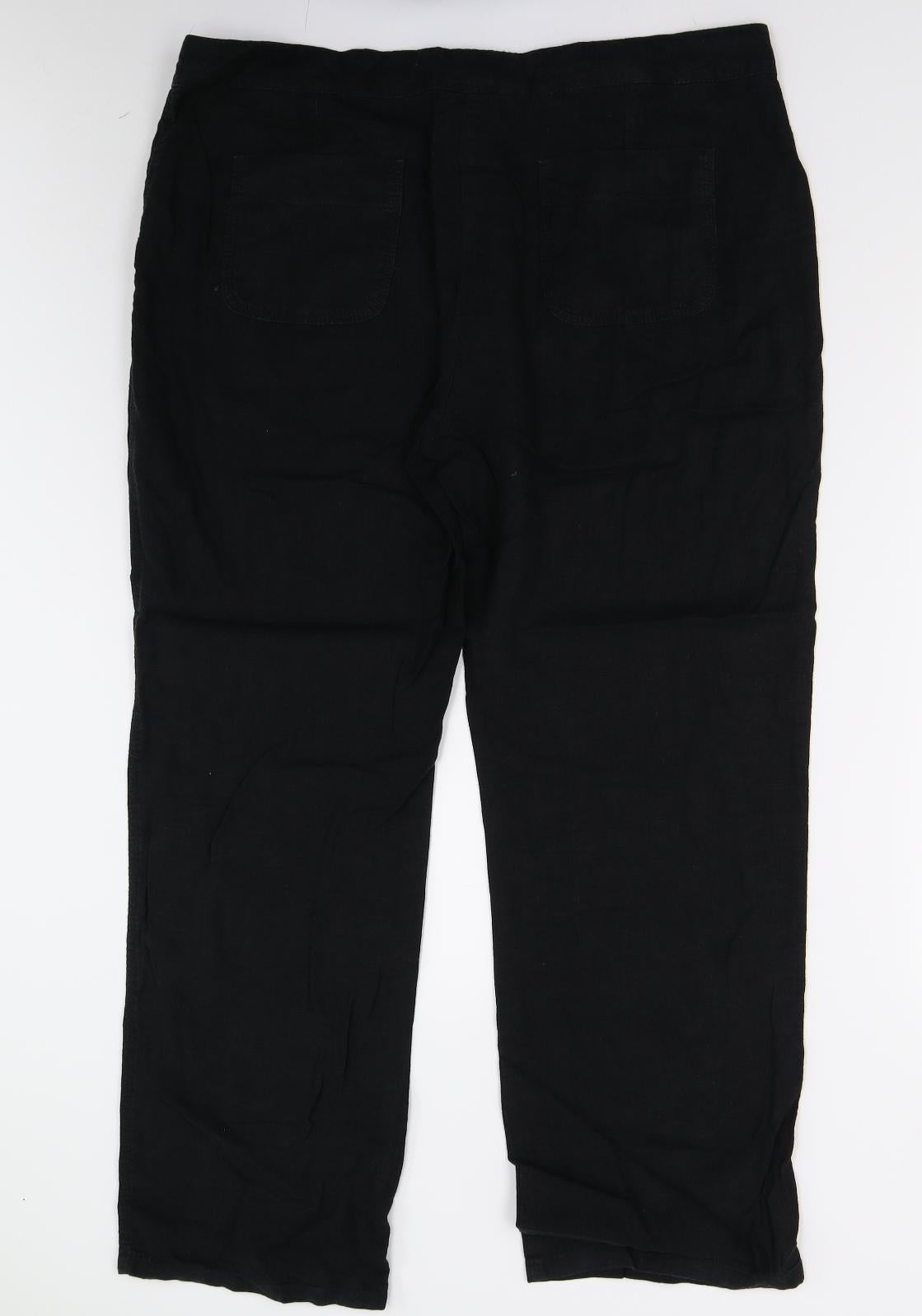 Papaya Womens Black   Trousers  Size 18 L30 in