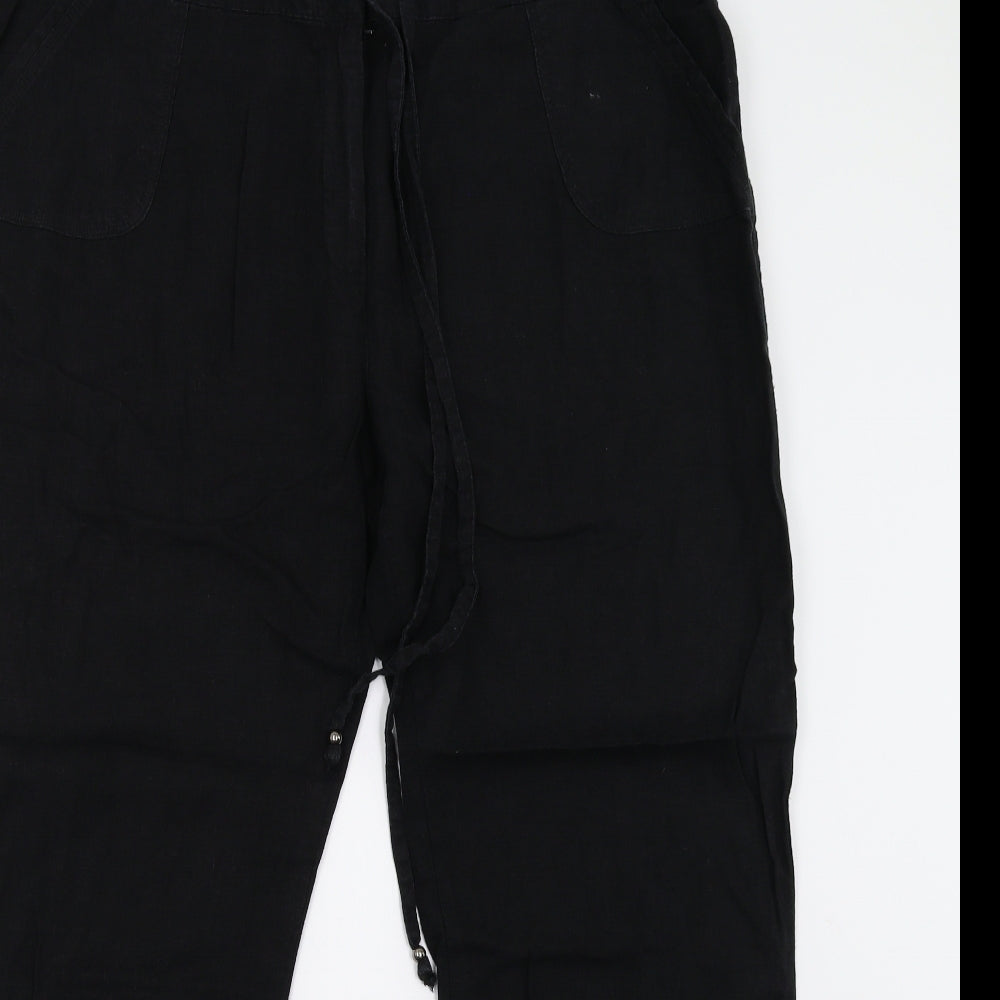 Papaya Womens Black   Trousers  Size 18 L30 in