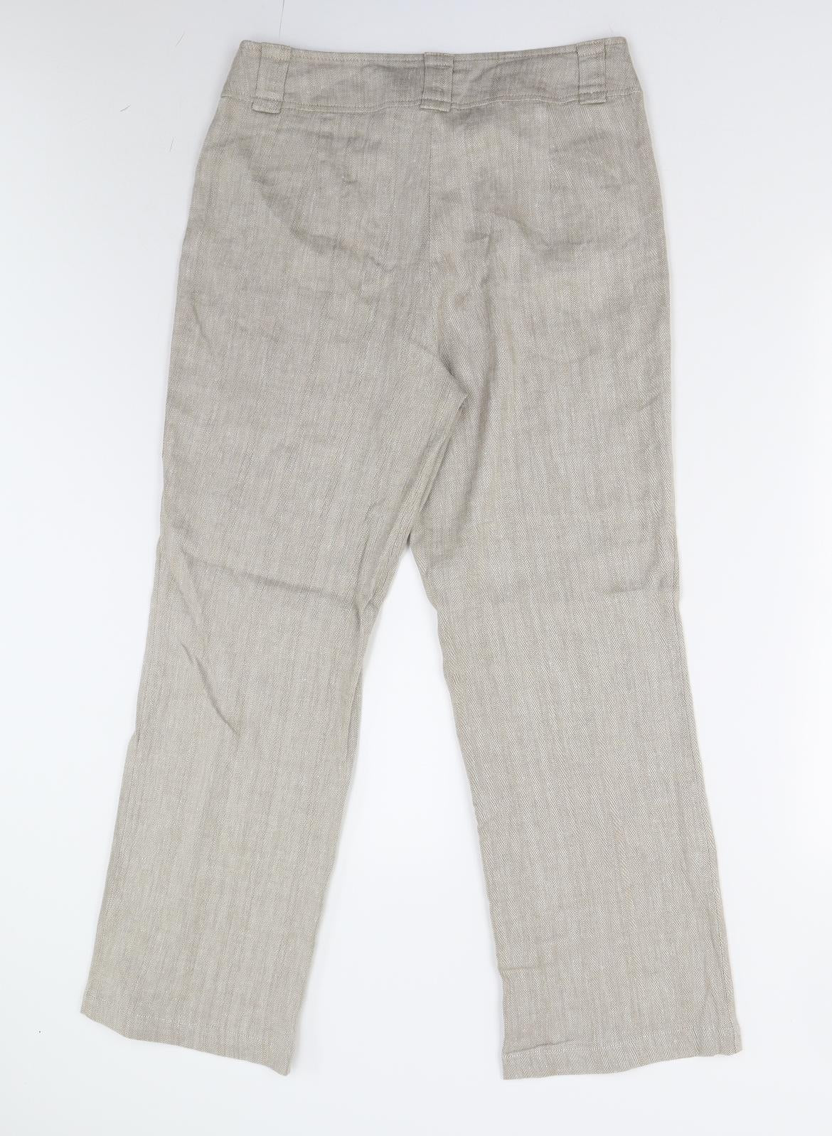 M&S Womens Beige   Trousers  Size 12 L27 in - Short