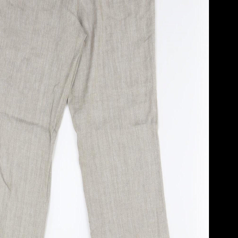 M&S Womens Beige   Trousers  Size 12 L27 in - Short