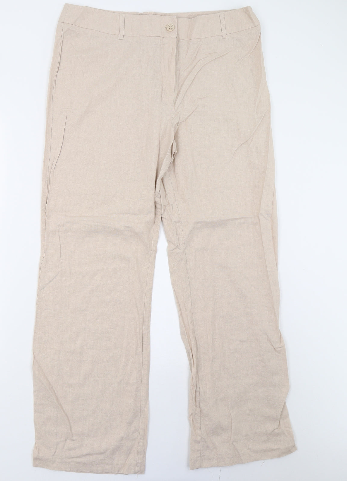 Debenhams Womens Beige   Trousers  Size 16 L30 in
