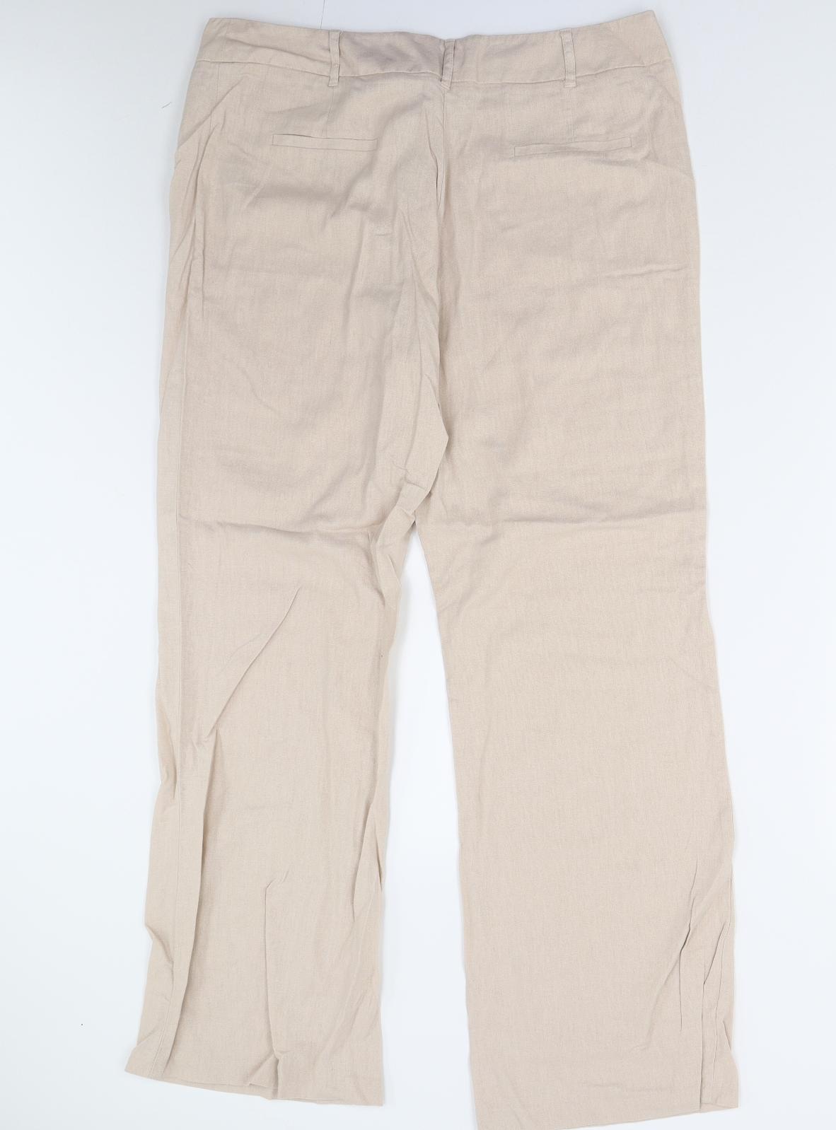 Debenhams Womens Beige   Trousers  Size 16 L30 in