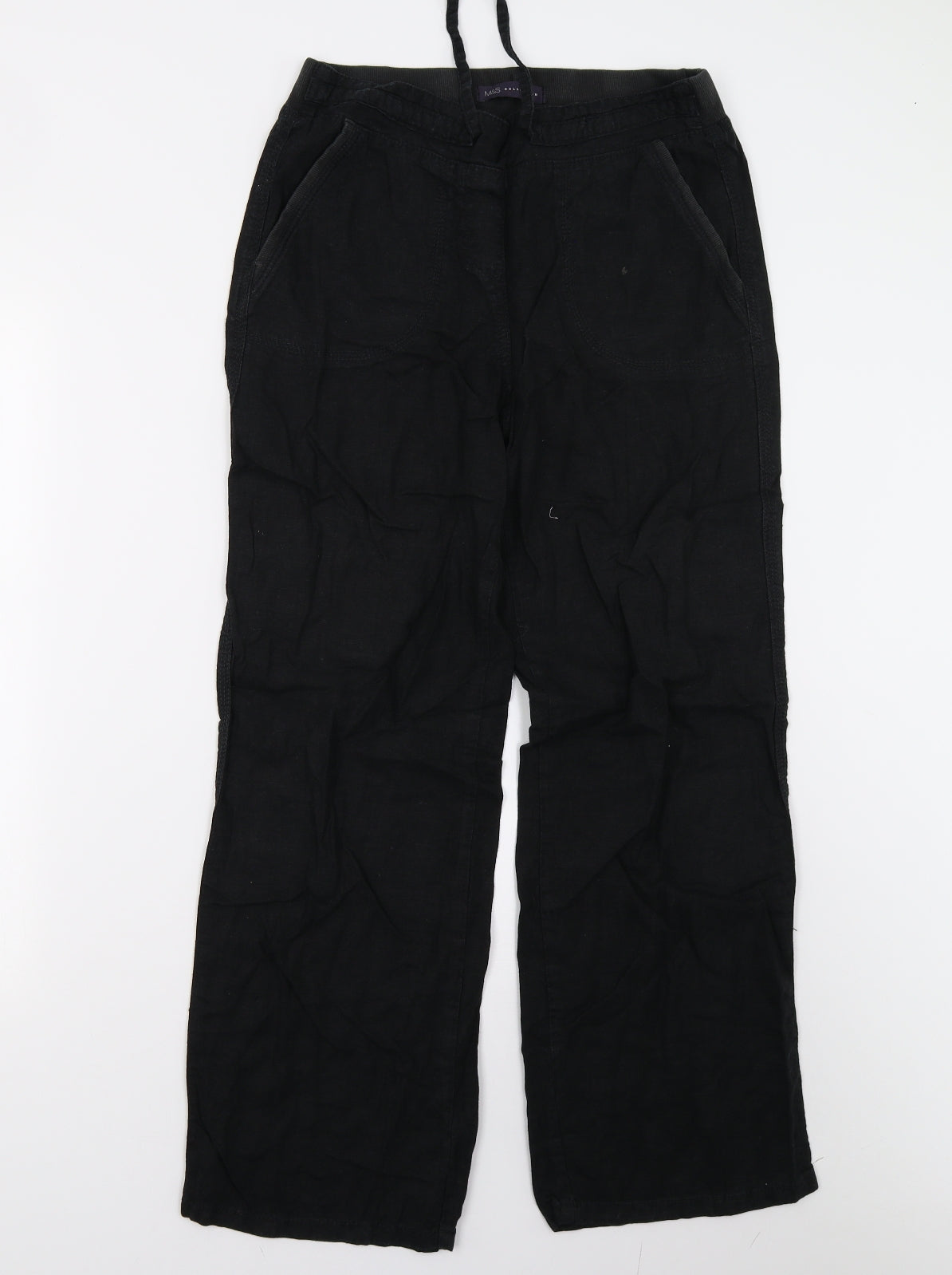 M&S Womens Black   Trousers   L29 in