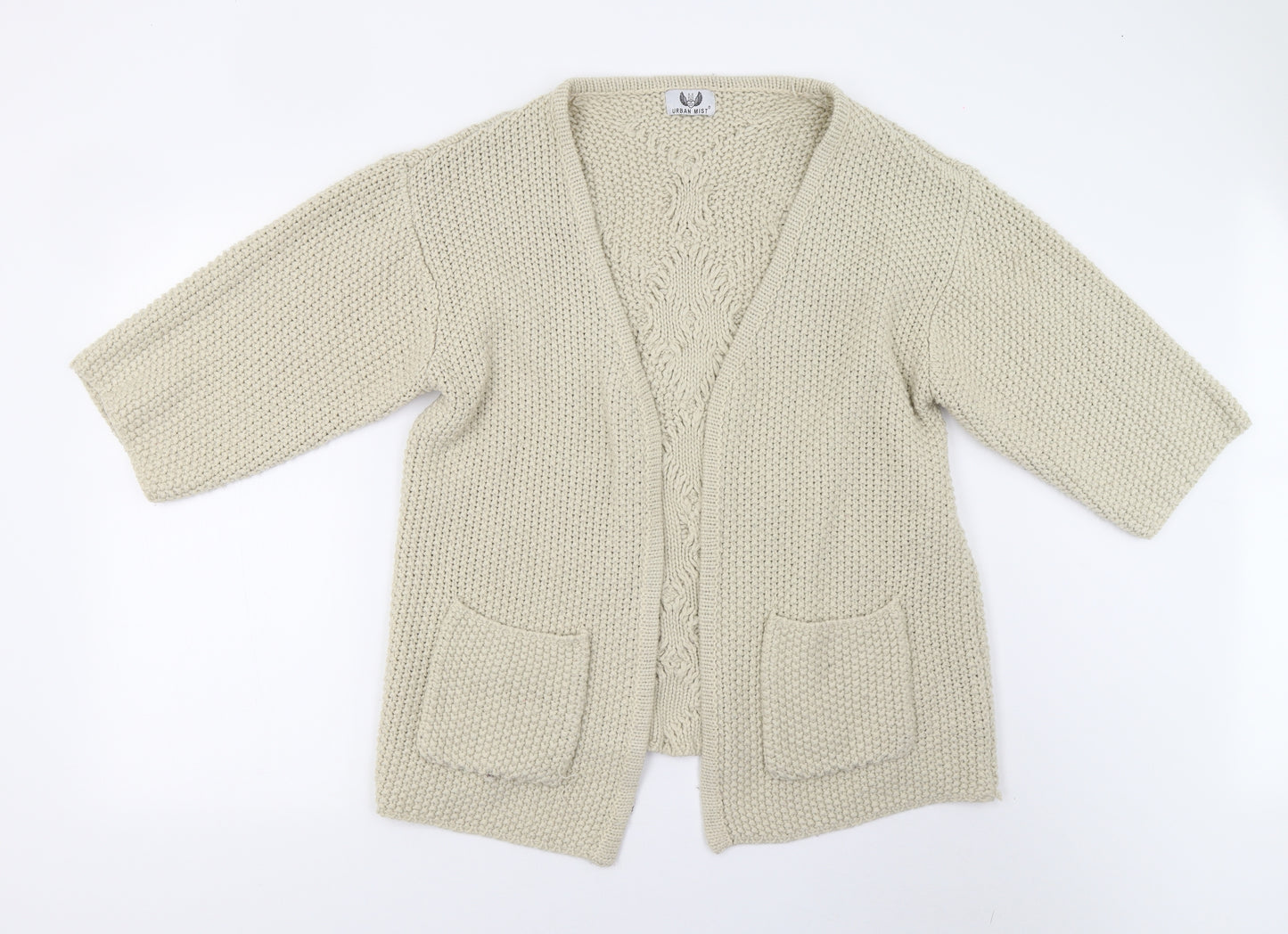 Urban Mist Womens Beige  Knit Cardigan Jumper Size L