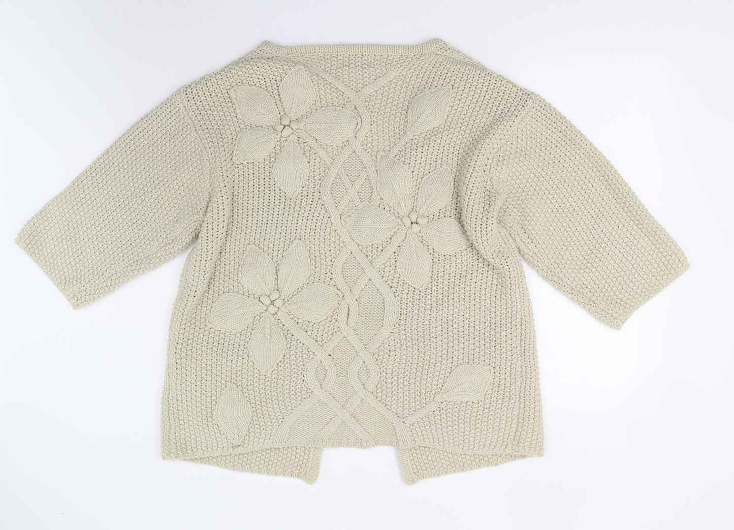 Urban Mist Womens Beige  Knit Cardigan Jumper Size L