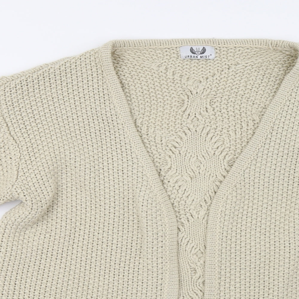 Urban Mist Womens Beige  Knit Cardigan Jumper Size L
