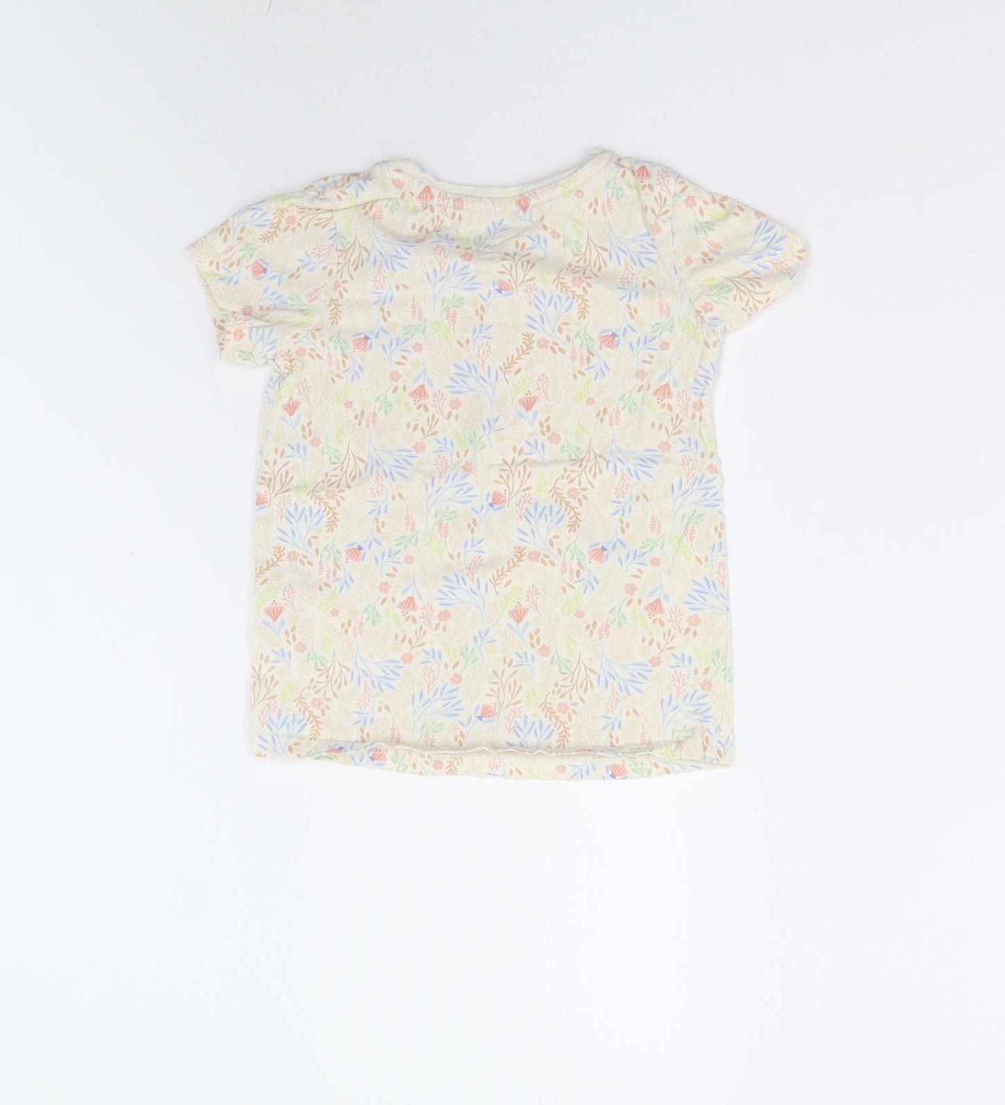 Nutmeg Girls Multicoloured Floral  Basic T-Shirt Size 4-5 Years