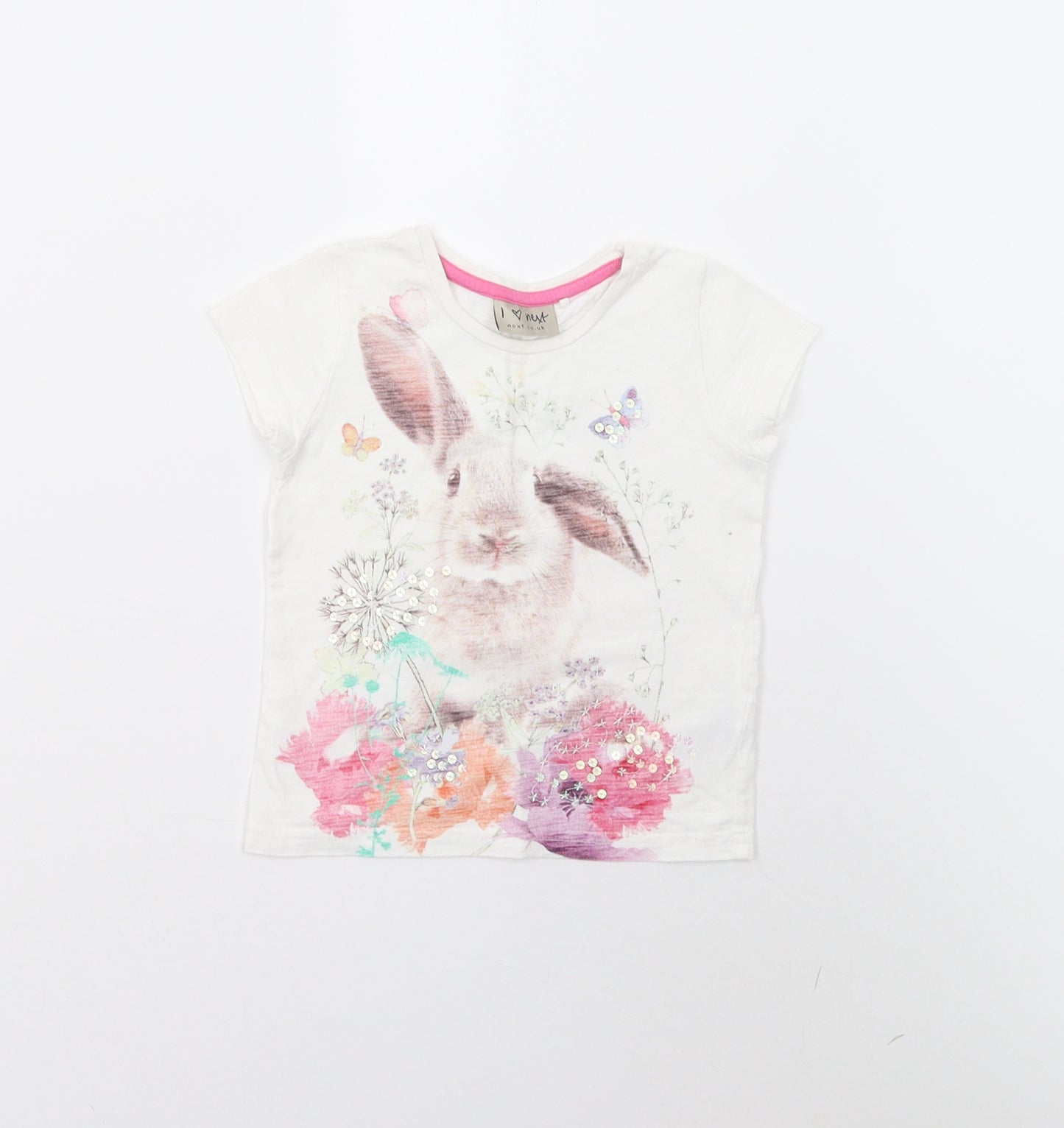 NEXT Baby White   Basic T-Shirt Size 18-24 Months  - Bunny