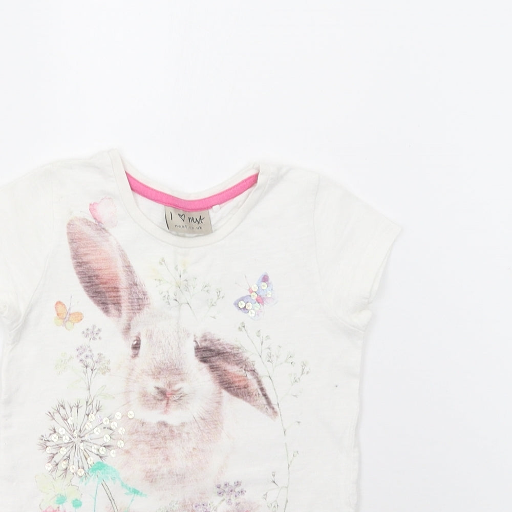NEXT Baby White   Basic T-Shirt Size 18-24 Months  - Bunny