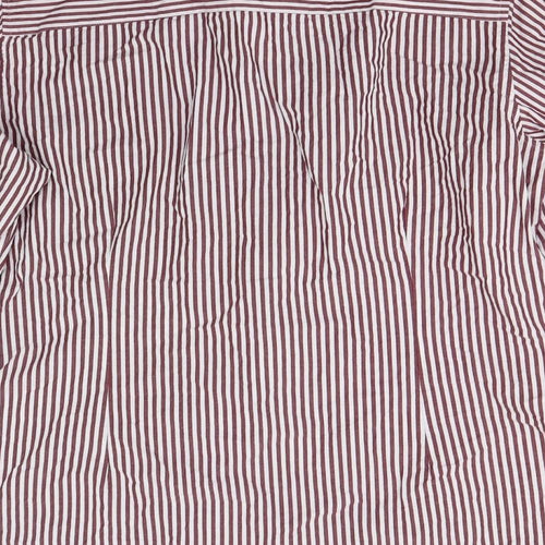 Matalan Mens Red Striped   Button-Up Size 16.5
