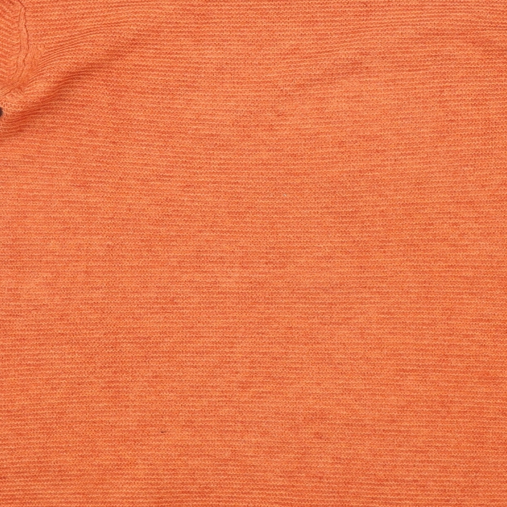 MEILY Womens Orange Striped  Pullover Jumper