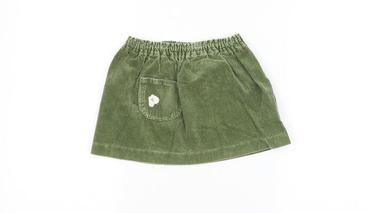 Preworn Girls Green Spotted  A-Line Skirt