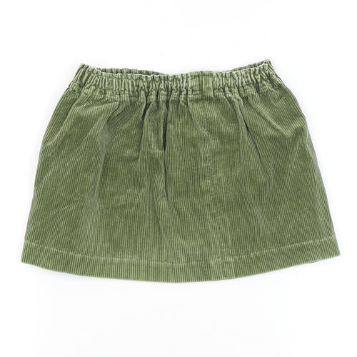 Preworn Girls Green Spotted  A-Line Skirt