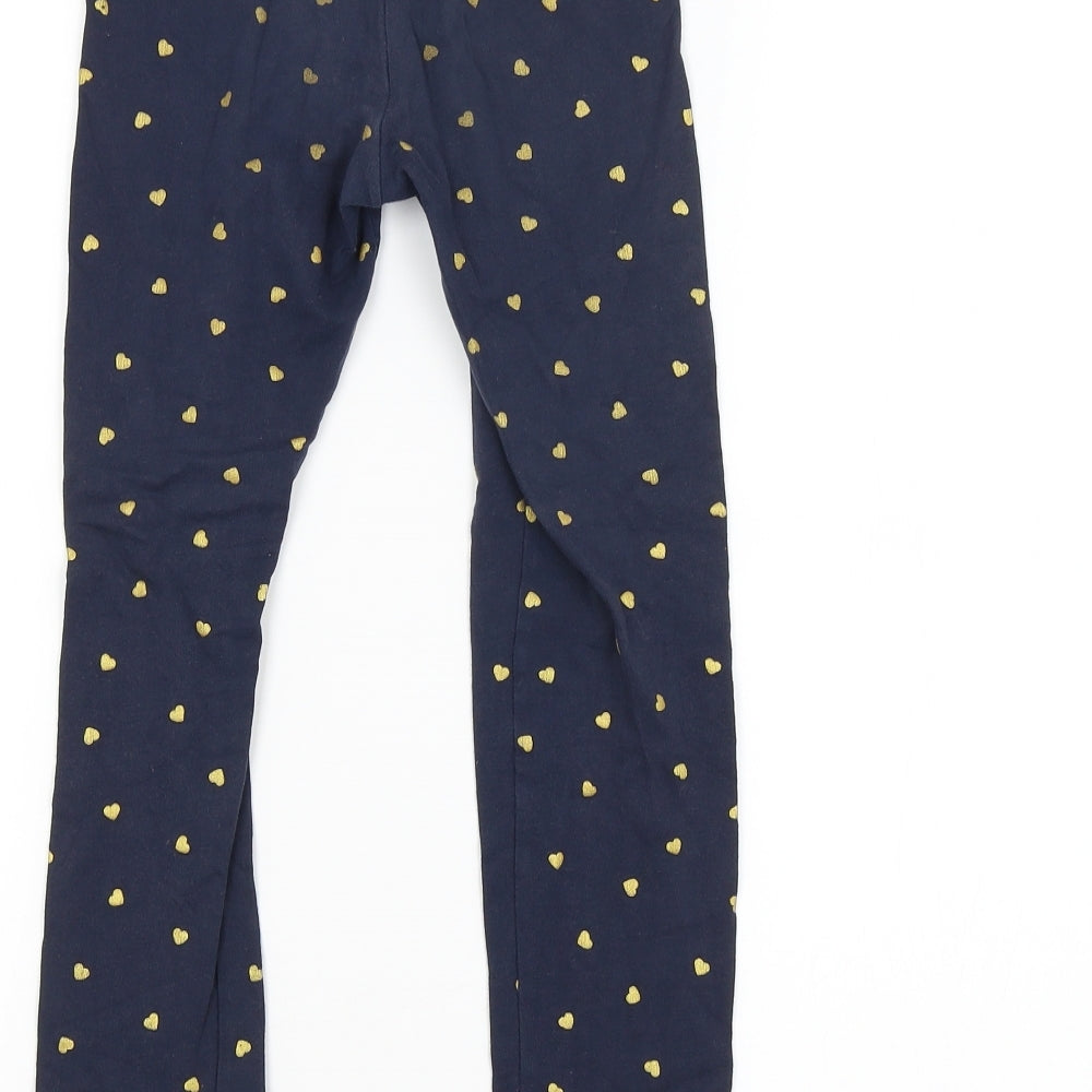 H&M Girls Blue Spotted  Jogger Trousers Size 8-9 Years
