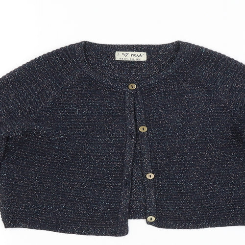 NEXT Girls Multicoloured Striped  Cardigan Jumper Size 7 Years