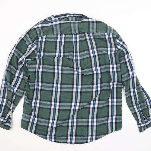 LAND'S END Mens Green Check   Button-Up Size XL