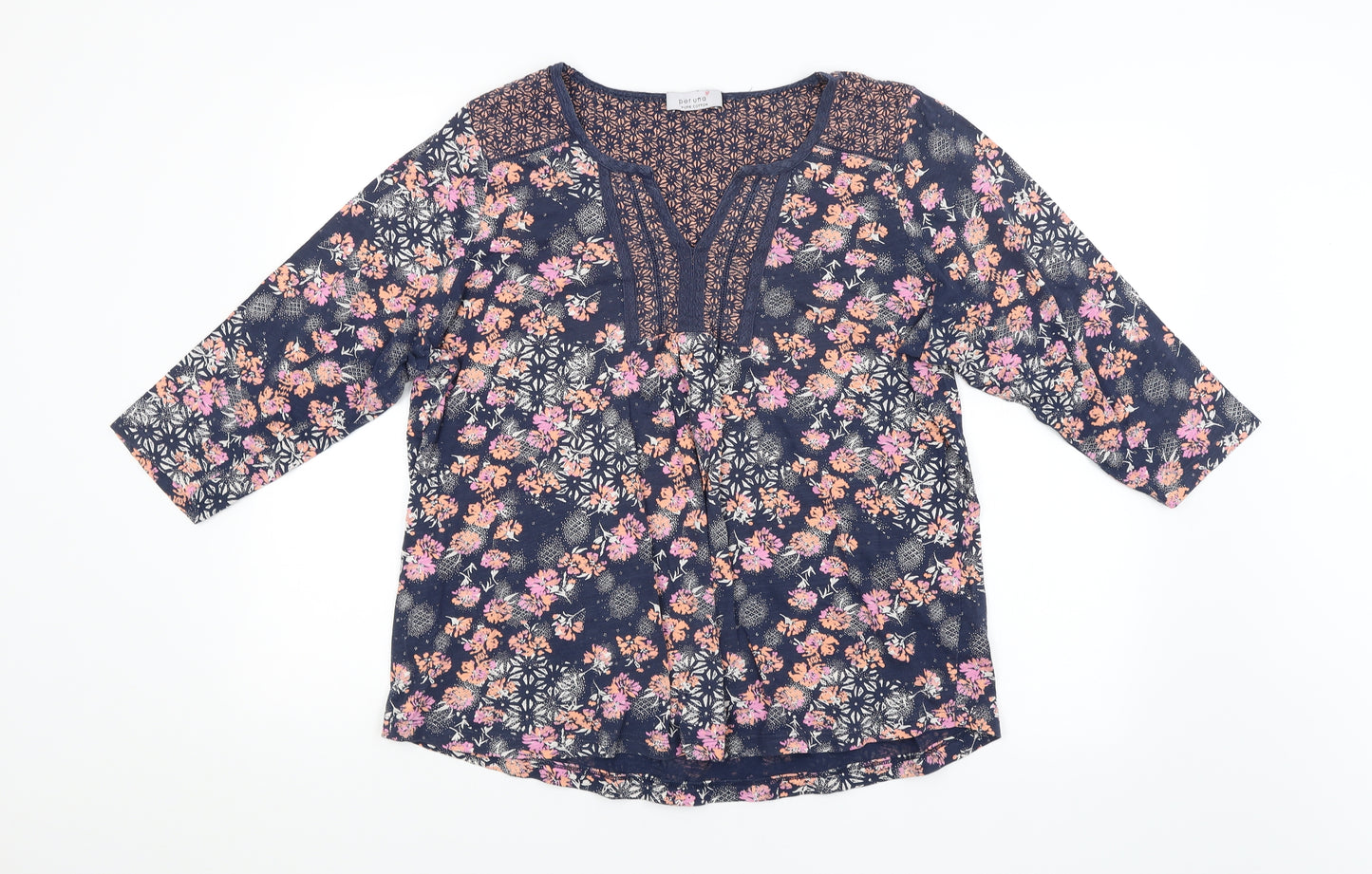 Per Una Womens Multicoloured Floral  Basic Blouse Size 22