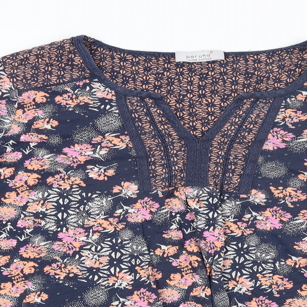 Per Una Womens Multicoloured Floral  Basic Blouse Size 22