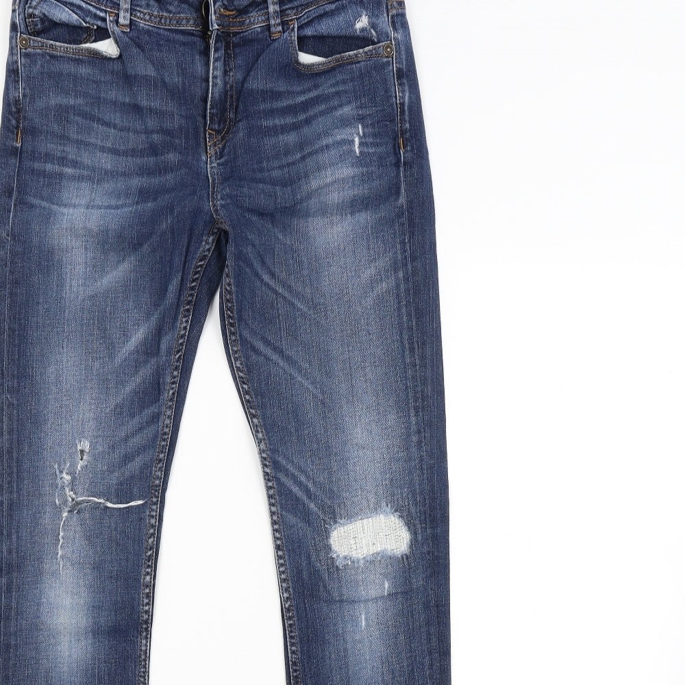 FATFACE Womens Blue   Straight Jeans Size 10 L31 in