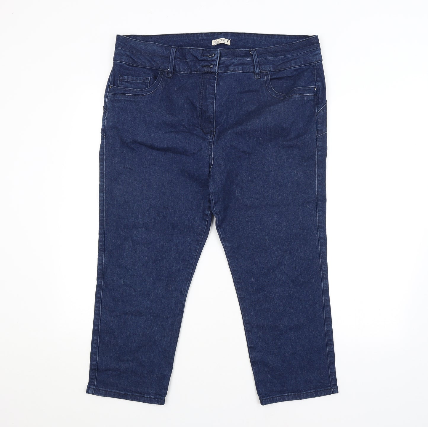 M&CO. Womens Blue   Straight Jeans Size 20 L22 in