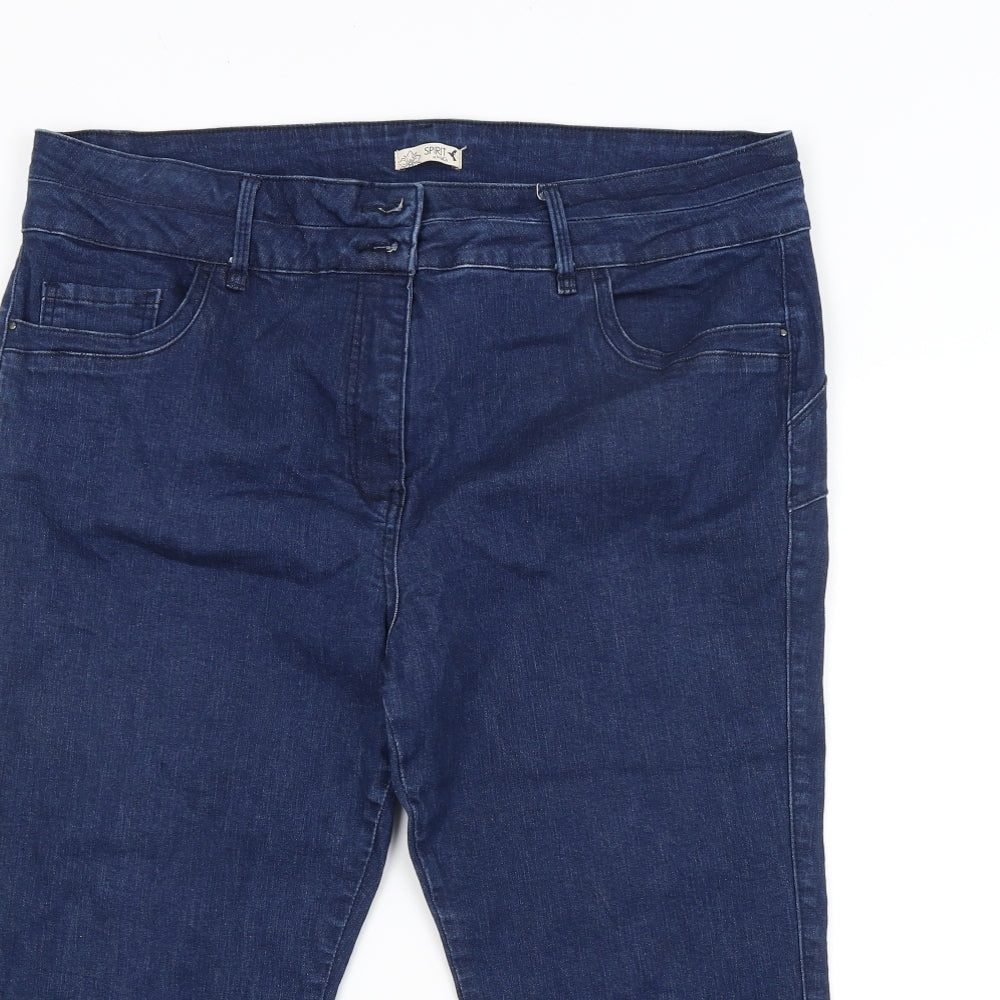 M&CO. Womens Blue   Straight Jeans Size 20 L22 in
