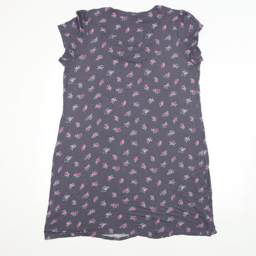 M&S Womens Purple Floral   Nightshirt Size 18
