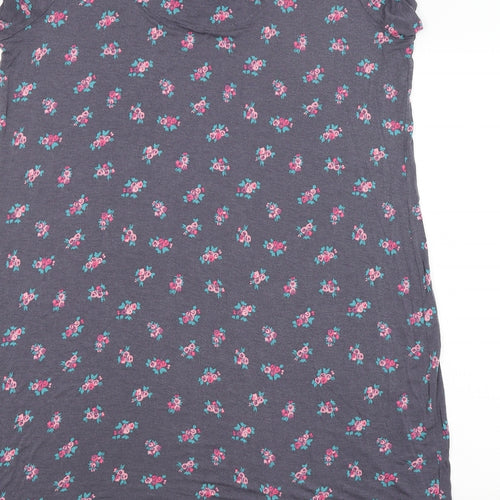 M&S Womens Purple Floral   Nightshirt Size 18