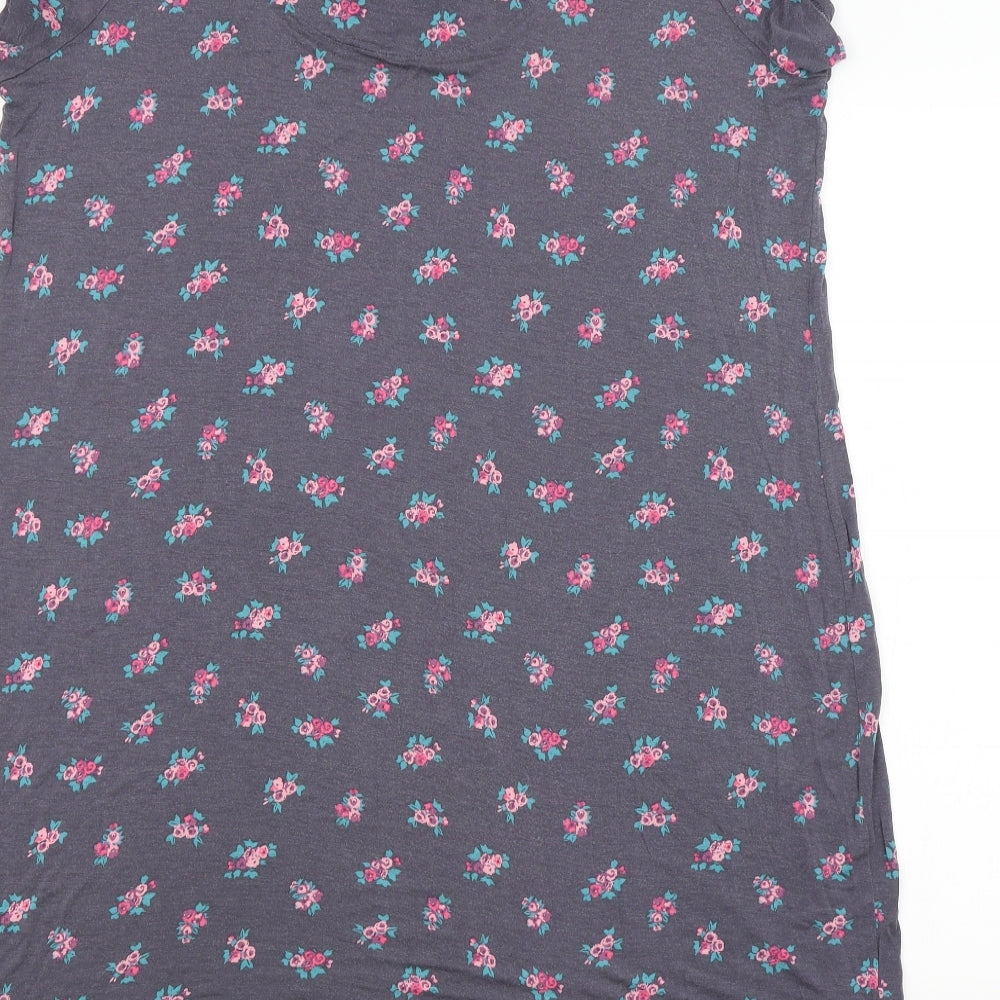 M&S Womens Purple Floral   Nightshirt Size 18