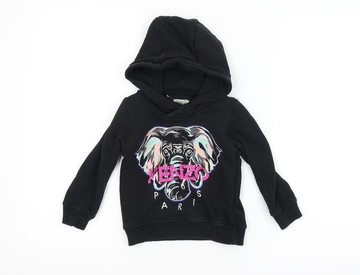 Preworn Girls Black Pullover Hoodie