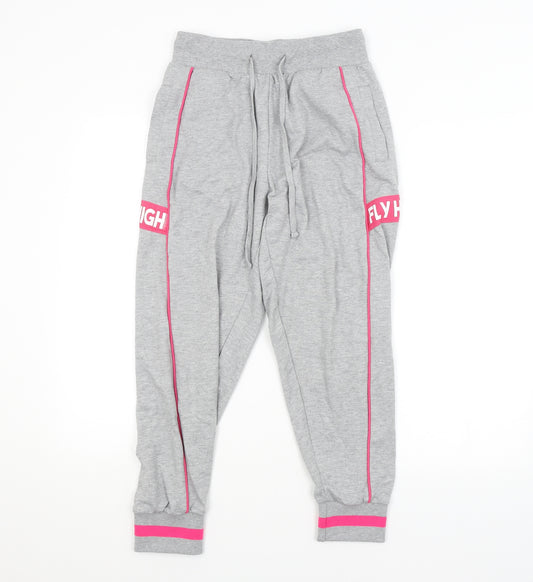 Front view of STUDIOFIT women’s grey sweatpants, size M, 24-inch leg