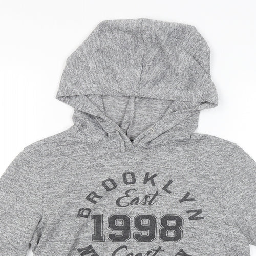 New Look Girls Grey   Pullover Hoodie Size 9 Years