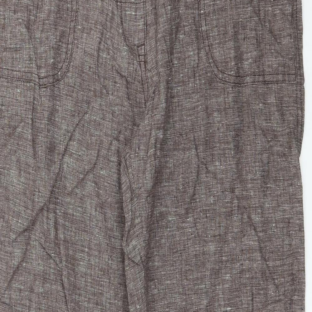Debenhams Womens Brown   Trousers  Size 12 L32 in