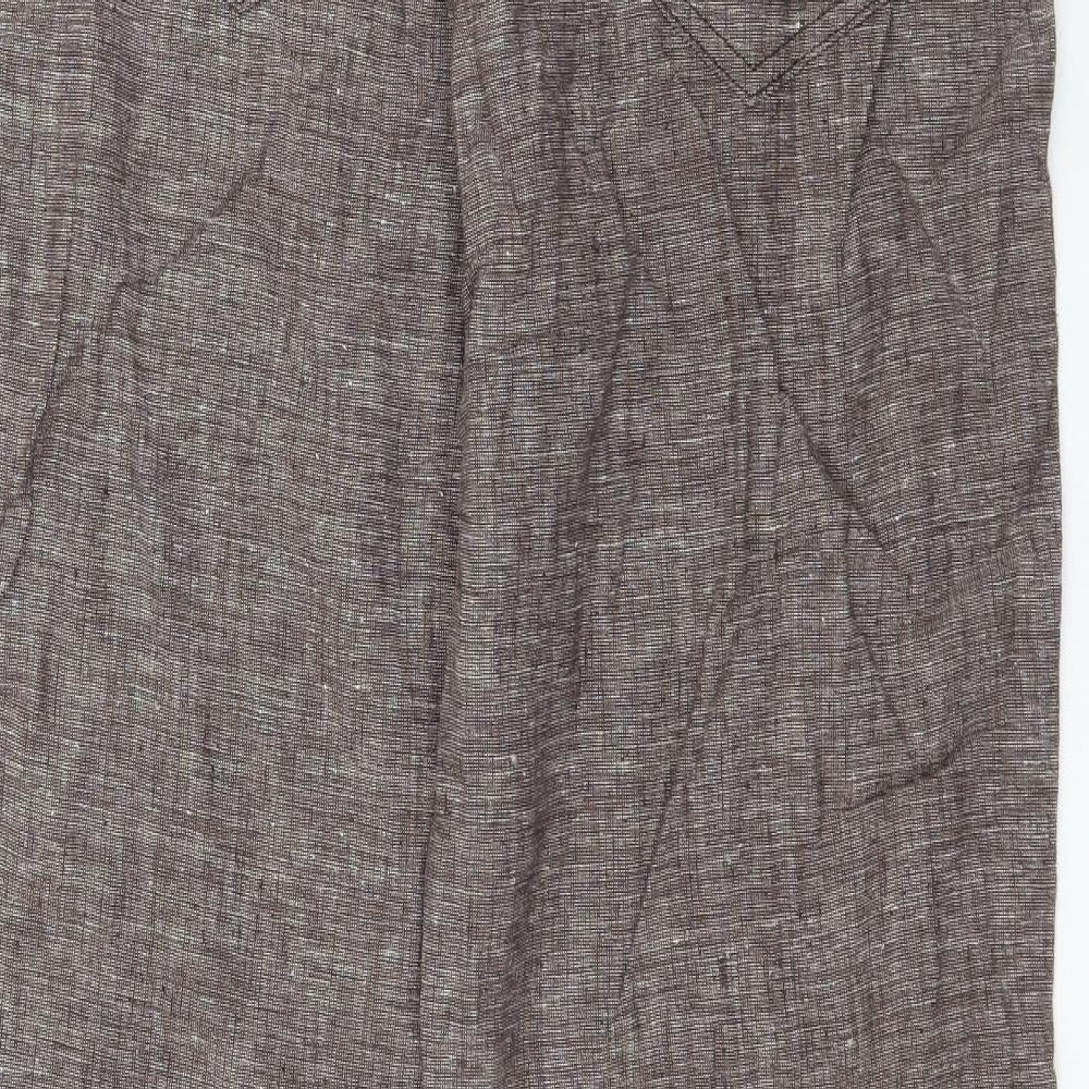 Debenhams Womens Brown   Trousers  Size 12 L32 in