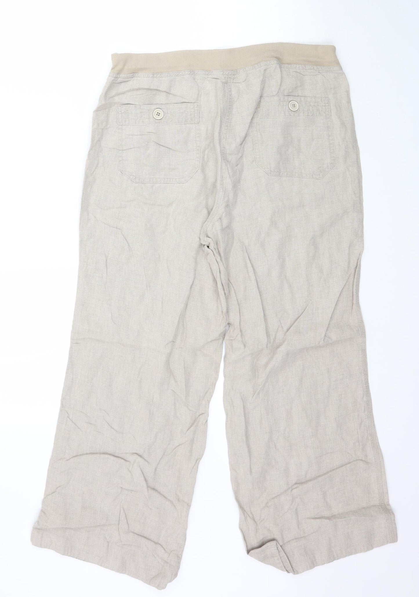 Marks and Spencer Womens Beige   Trousers  Size 12 L26 in
