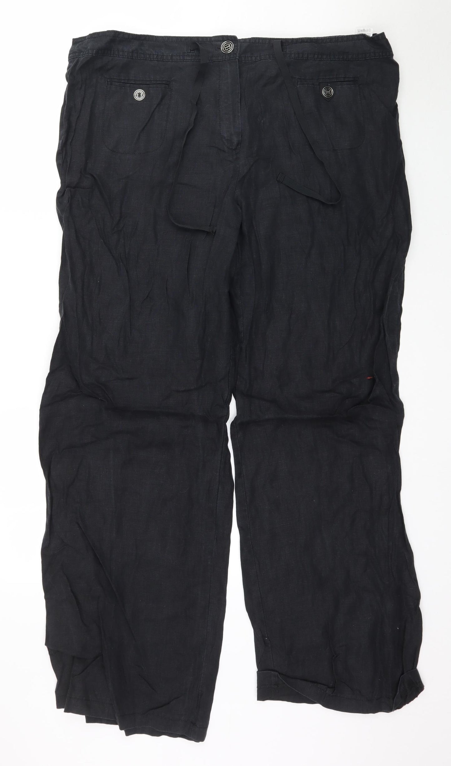 Marks and Spencer Womens Black   Trousers  Size 20 L32 in