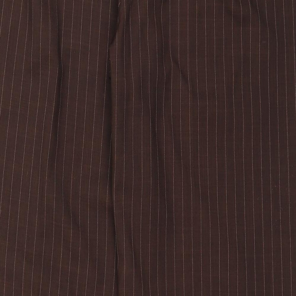 George Womens Brown Striped  Trousers  Size 14 L32 in