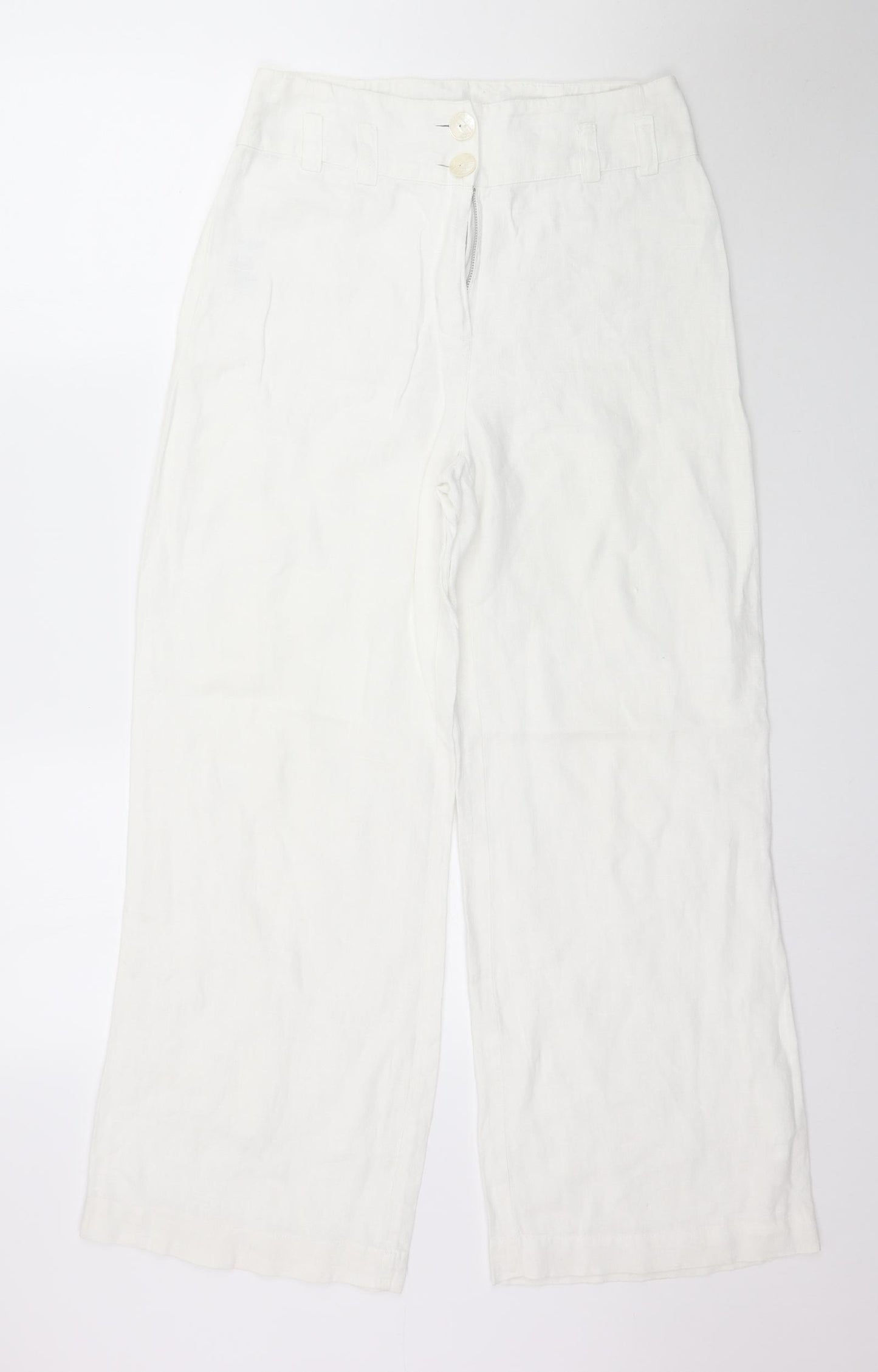 Per Una Womens White   Trousers  Size 10 L28 in