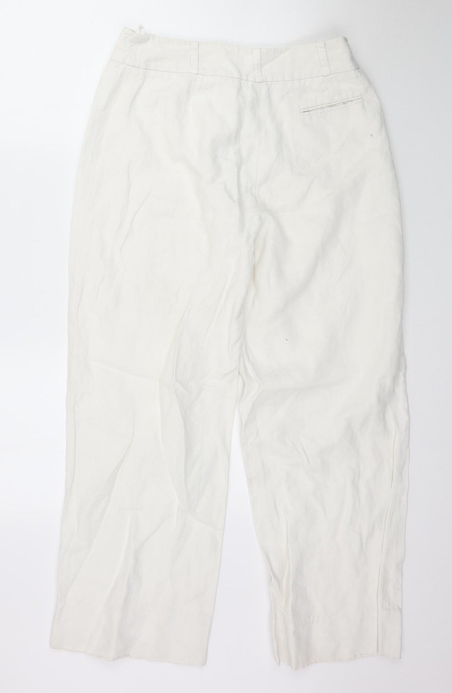 EAST Womens White   Trousers  Size 12 L29 in