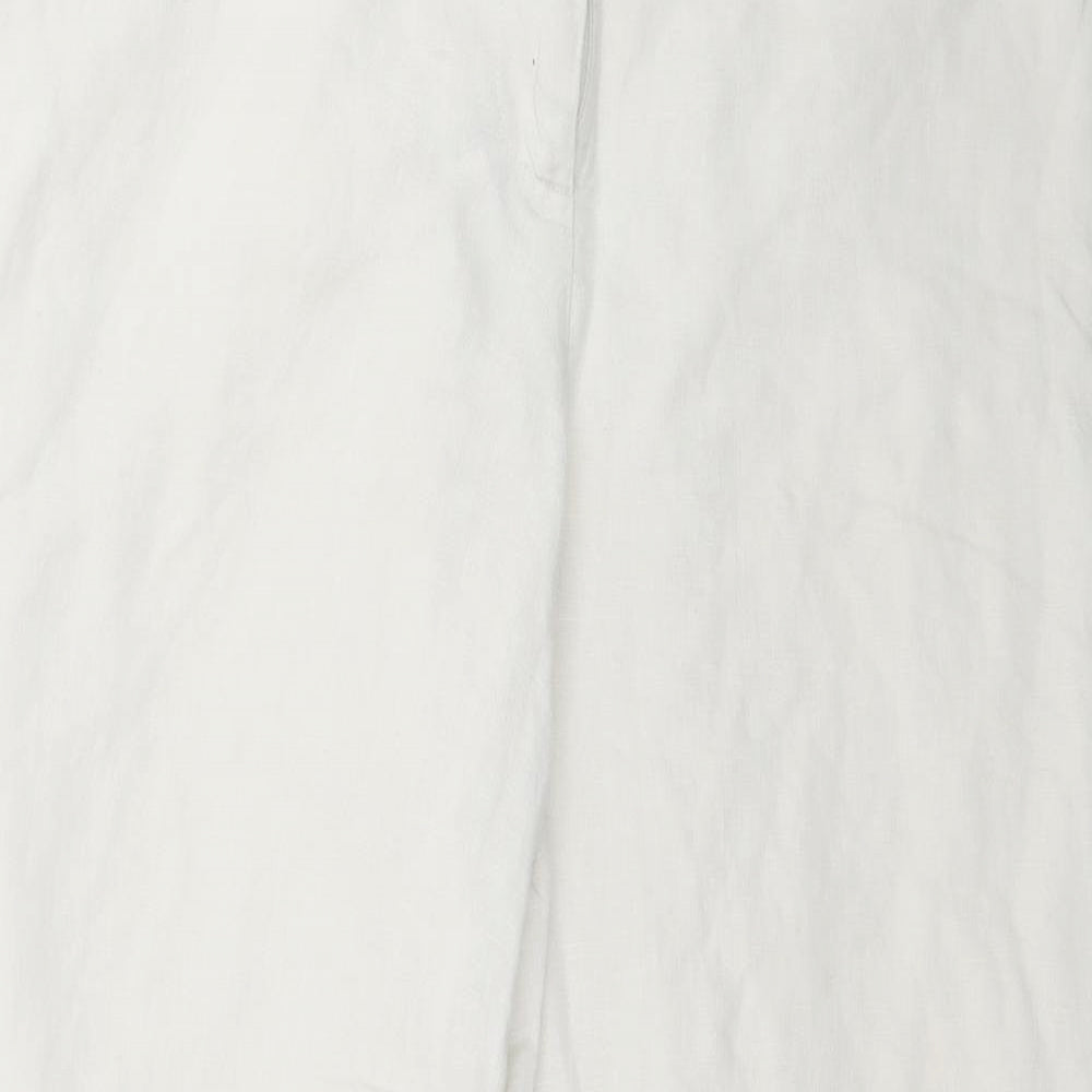 EAST Womens White   Trousers  Size 12 L29 in