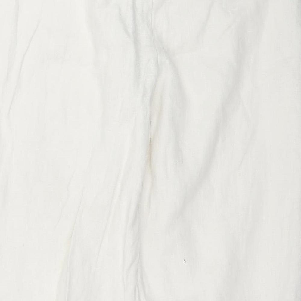 EAST Womens White   Trousers  Size 12 L29 in