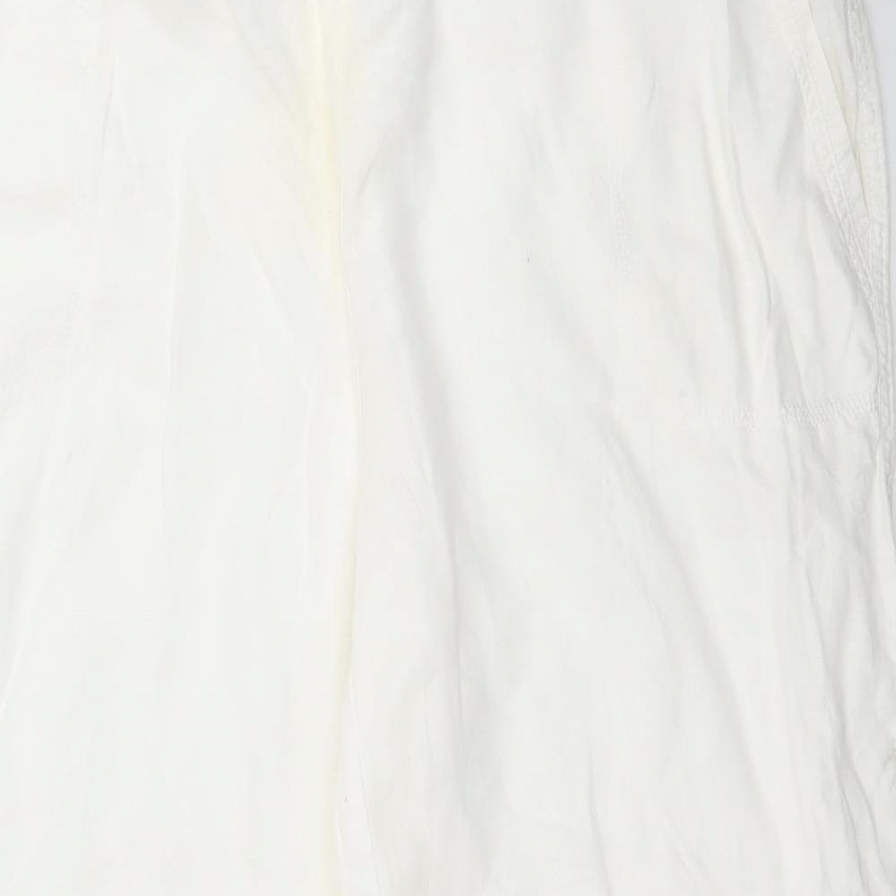 Marks and Spencer Womens White   Trousers  Size 22 L28 in